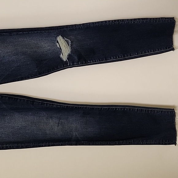 MOTHER The Looker High-Rise Ankle Fray Skinny Jeans in Close to the Edge 24 - Picture 5 of 16